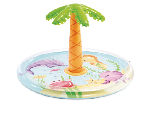 Piscina Infantil Inflable INTEX Spray Palmera con Rociador de Agua 173 X 104 cm, 166L