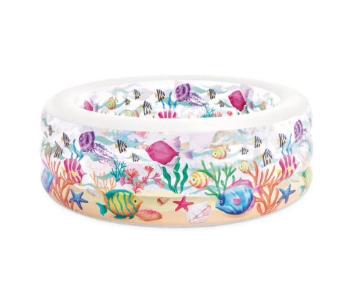 Piscina Inflable INTEX Fishy Fun con Piso Inflable 152 x 56 cm, 360L