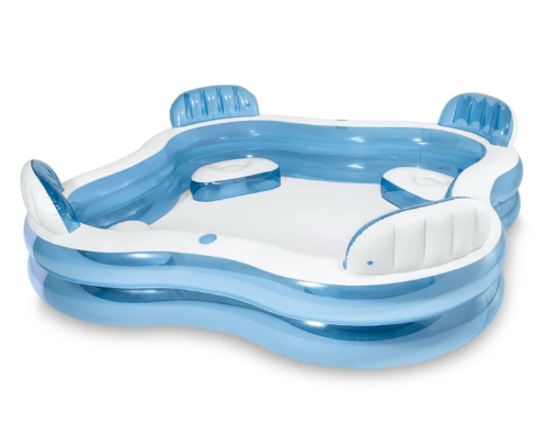 Piscina Familiar INTEX Swim Cente con Asientos 229 x 229 x 66 cm, 990 L