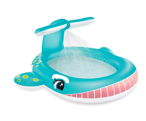 Piscina Inflable con Aspersor INTEX Ballena