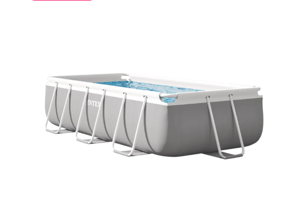 Piscina Estructural Rectangular INTEX Prism Frame 3m x 1.75m x 80cm, 3.539L, con Bomba y Escalera