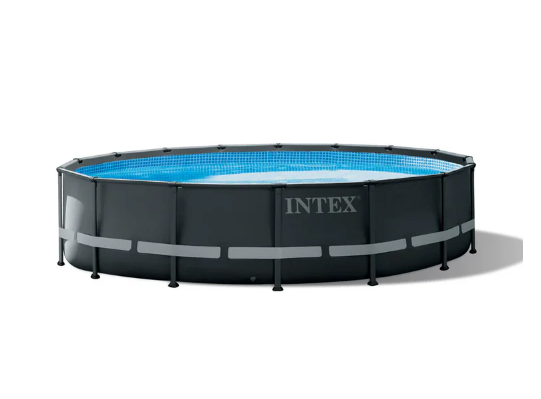 Piscina Ultra XTR Frame INTEX 488 x 122 cm, 19.156L, con Bomba de Arena, Escalera, Cobertor y Tapiz