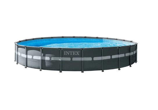 Piscina Estructural Redonda INTEX Ultra XTR 732 x 132 cm, 47.241L, con Bomba de Arena, Escalera, Cobertor y Tapiz