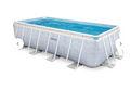 Piscina Estructural Rectangular INTEX Prism Frame Chevron 4x2x1 m, 6.836L, com Bomba y Escalera