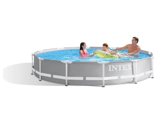 Piscina Estructural Redonda INTEX Metal Frame, 366 x 76 cm, 6.503L, con Bomba