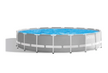 Piscina Estructural Redonda INTEX Prism Frame 5.49mx1.22m, 24.311L, con Bomba, Escalera, Cobertor y Tapiz