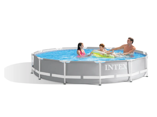 Piscina Estructural Redonda Prism Frame INTEX 366 x 76 cm, 6.503L, con Bomba