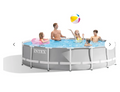 Piscina Estructural Redonda INTEX Prism Frame 427 x 107 cm, 12.706L. Con Bomba, Escalera y Cobertor