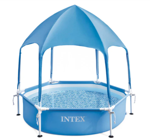Piscina Estructural con Techo y Protección UV INTEX Metal Frame 183 x 38 cm